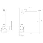 Schütte mitigeur d'évier rio acier inoxydable et noir mat Schütte mitigeur d'évier rio acier inoxydable et noir mat