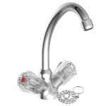 Sch�tte mitigeur de lavabo � 2 poign�es savino chrome