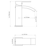 Schtte mitigeur de lavabo avec bec cascade cascata chrome