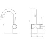 Schtte mitigeur de lavabo cornwall chrome