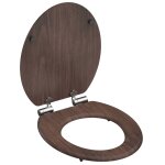 Sch�tte si�ge de toilette avec fermeture en douceur dark wood mdf