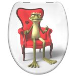 Sch�tte si�ge de toilette avec fermeture en douceur frog king