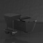 Sch�tte si�ge de toilette slim black duroplast