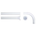 Sealskin ensemble de tringle de rideau de douche d'angle 90x90cm blanc Sealskin ensemble de tringle de rideau de douche d'angle 90x90cm blanc