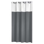Sealskin rideau de douche double 180x200 cm gris et blanc