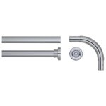 Sealskin set de tringle de rideau de douche d'angle 90x90 cm chrome Sealskin set de tringle de rideau de douche d'angle 90x90 cm chrome
