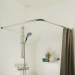 Sealskin tringle de rideau de douche d'angle 90x90 cm gris mat Sealskin tringle de rideau de douche d'angle 90x90 cm gris mat