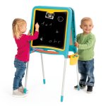 Smoby planche  dessin pour enfants turquoise et jaune