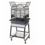 Strong cage pour perroquet villa gaia gris métallisé 56x43x160 cm Strong cage pour perroquet villa gaia gris métallisé 56x43x160 cm