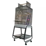 Strong cage pour perroquetd villa aurelia gris 56 x 43 x 154 cm Strong cage pour perroquetd villa aurelia gris 56 x 43 x 154 cm