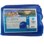 Summer fun couverture solaire de piscine d't rond 350 cm pe bleu