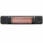 Sunred chauffage mural sun and sound 2000 w ros de couche noir
