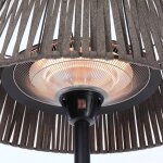 Sunred chauffage sur pied artix corda 2100 w halogne marron