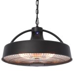 Sunred chauffage suspendu retro 2100 w halogne noir rsh17