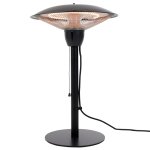 Sunred chauffage de table barcelona 1500 w halogne noir