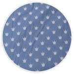 Tissi doublure pour berceau sophie bleu clair couronnes