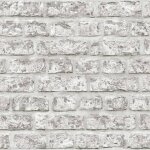 Topchic papier peint brick wall gris fonc