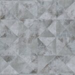 Topchic papier peint graphic shapes facet gris mtallis