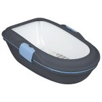 Trixie bac  litire pour chats berto 39 x 22 x 59 cm gris fonc