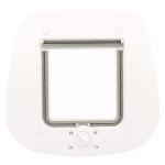 Trixie chatire 4 positions pour portes en verre 27 x 27 cm blanc