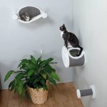 Trixie hamac pour chats 54 x 28 x 33 cm crme et gris