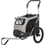 Trixie remorque de vlo pour chiens l gris