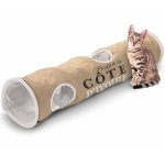 D&d tunnel pour chat cte d'ivoire 25x120cm marron et blanc 434 / 436448