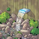 Ubbink cascade lame nevada de jardin 30 cm acier inox et clairage led