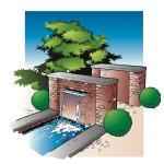 Ubbink cascade niagara de jardin 30 cm acier inox et clairage led