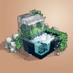 Ubbink ensemble de cascade nevada avec clairage led inox 60 cm
