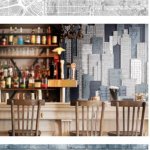 Urban friends & coffee papier peint appartements en ville gris et bleu