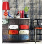 Urban friends & coffee papier peint blocs de bton gris et noir