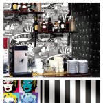 Urban friends & coffee papier peint comiques blanc et noir