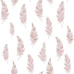 Urban friends & coffee papier peint plumes blanc et rose Urban friends & coffee papier peint plumes blanc et rose
