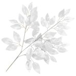 Vidaxl 10 pcs feuilles artificielles de ficus argent 65 cm