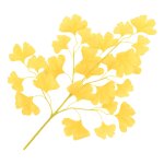 Vidaxl 10 pcs feuilles artificielles de ginkgo jaune 65 cm