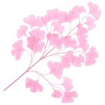Vidaxl 10 pcs feuilles artificielles de ginkgo rose 65 cm