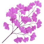 Vidaxl 10 pcs feuilles artificielles de ginkgo violet 65 cm