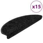 Vidaxl 15 pcs tapis d'escalier noir 65 x 25 cm Vidaxl 15 pcs tapis d'escalier noir 65 x 25 cm