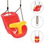 Vidaxl 2 pcs balanoires avec ceinture de scurit pour bb pp rouge