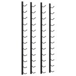 Vidaxl 2 pcs casiers  bouteilles mural pour 12 bouteilles noir fer