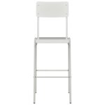 Vidaxl 2 pcs chaises de bar blanc contreplaqu solide et acier