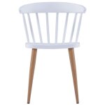 Vidaxl 2 pcs chaises de salle � manger blanc plastique
