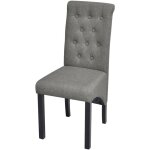 Vidaxl 2 pcs chaises de salle à manger gris clair tissu Vidaxl 2 pcs chaises de salle à manger gris clair tissu