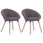 Vidaxl 2 pcs chaises de salle  manger taupe tissu