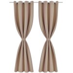 Vidaxl 2 pcs rideau blackout occultant crme avec ?illets en mtal 135x245cm