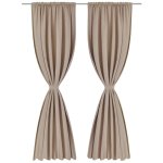 Vidaxl 2 pcs rideau blackout occultant crme tte  fente 135 x 245 cm