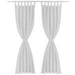 Vidaxl 2 pcs rideau  passant micro satin blanc 140 x 175 cm