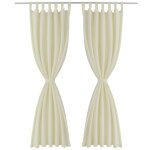 Vidaxl 2 pcs rideau  passant micro satin crme 140 x 225 cm