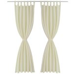 Vidaxl 2 pcs rideau  passant micro satin crme 140 x 245 cm
